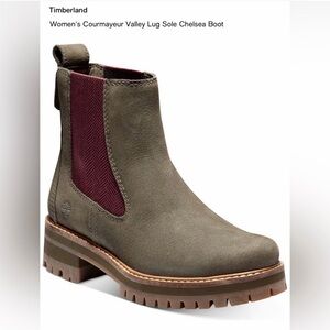 Timberland Women's Ankle Boots - Olive and Burgundy